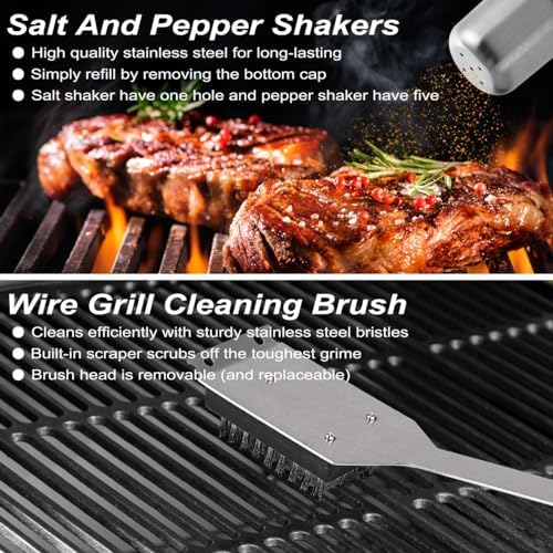 POLIGO 29 PCS BBQ Grill Accessories Stainless Steel BBQ Tools Grilling Tools Set - Image 6
