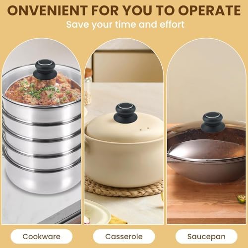 5Pcs Pot Lid Replacement Knobs, Universal Bakelite Heat Resistant Cover - Image 6