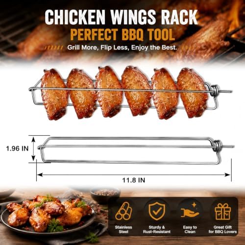 Chicken Wings Rack, Chicken Wing BBQ Fork, Stainless Steel BBQ Chicken Wing - Image 3