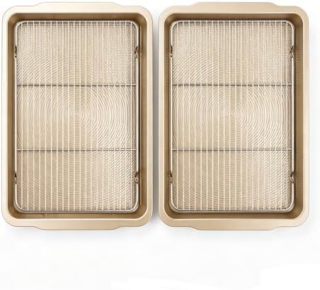 4-Piece Baking Set, 2 Nonstick 17'' Carbon Steel Baking Pans by Unknown