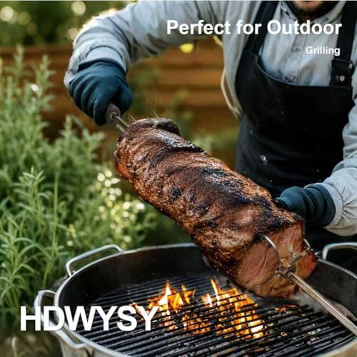 2Pcs Heavy Duty Stainless Steel BBQ Rotisserie Forks - Image 6