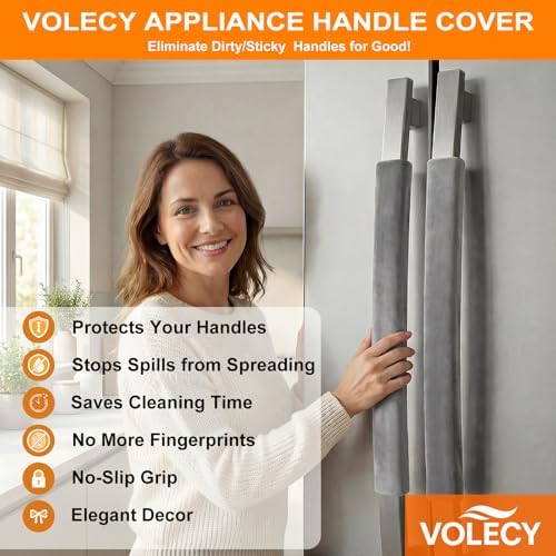 Volecy Refrigerator Handle Covers, Washable Velvet Appliance Door Handle Covers - Image 7