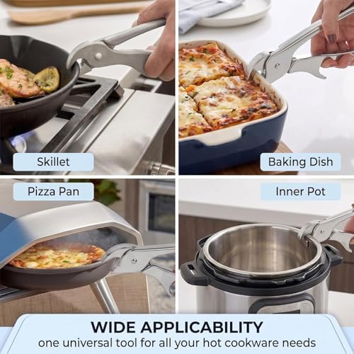 Hot Plate Gripper Tongs, Aluminum Pizza Pan Lifter - Image 6
