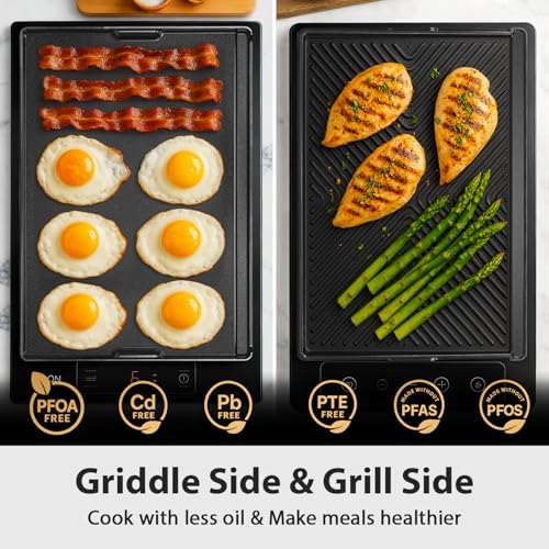 Utheer 23 x 16 Inch Cast Iron Aluminum Griddle - Image 5