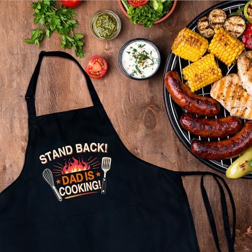 Funny Aprons For Men, Father's Fathers Day Kitchen Gifts For Dad Father Daddy - Image 4