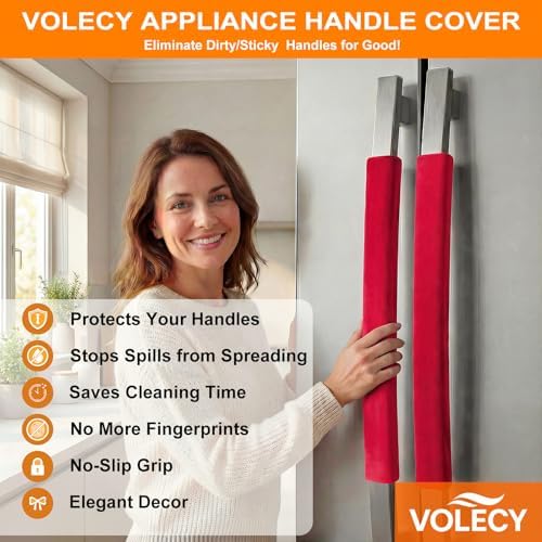 Volecy Refrigerator Handle Covers, Washable Velvet Appliance Door Handle Covers - Image 7