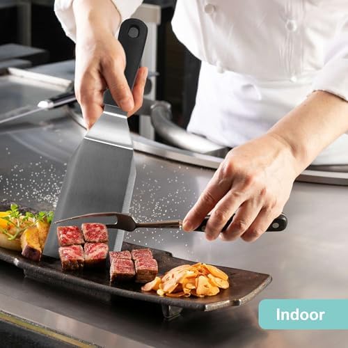 Metal Spatula Set of 3, Stainless Steel Griddle Accessories - Image 5