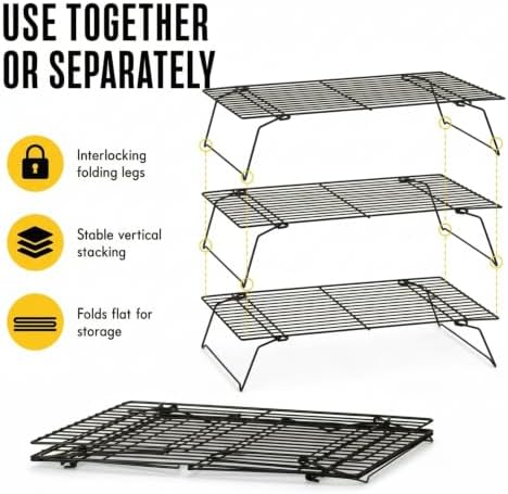 Checkered Chef Stackable Cooling Racks - Image 3