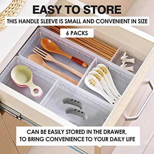 6 Pack Heat Resistant Silicone Pot Handle Covers - Image 3