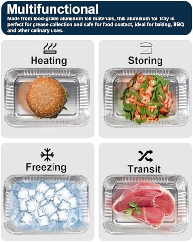 Drip Pans for Weber, Disposable Aluminum Foil Grease Trays for Weber Grills - Image 6