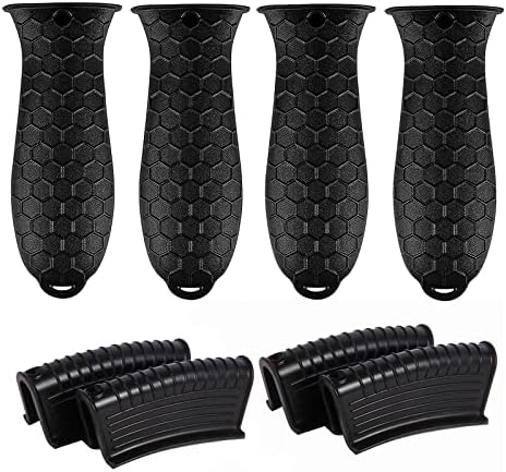 8 Pcs Non-Slip Silicone Hot Handle Holder & Assist Grips, Potholder by OYSIR