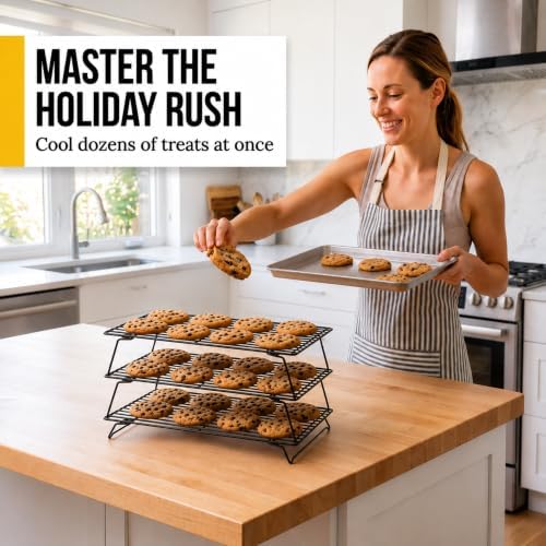 Checkered Chef Stackable Cooling Racks - Image 4