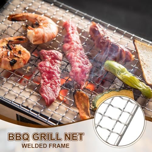 uxcell Cooling Racks, 9.8" x 9.8" Stainless Steel Barbecue BBQ Grill Net Mesh - Image 5
