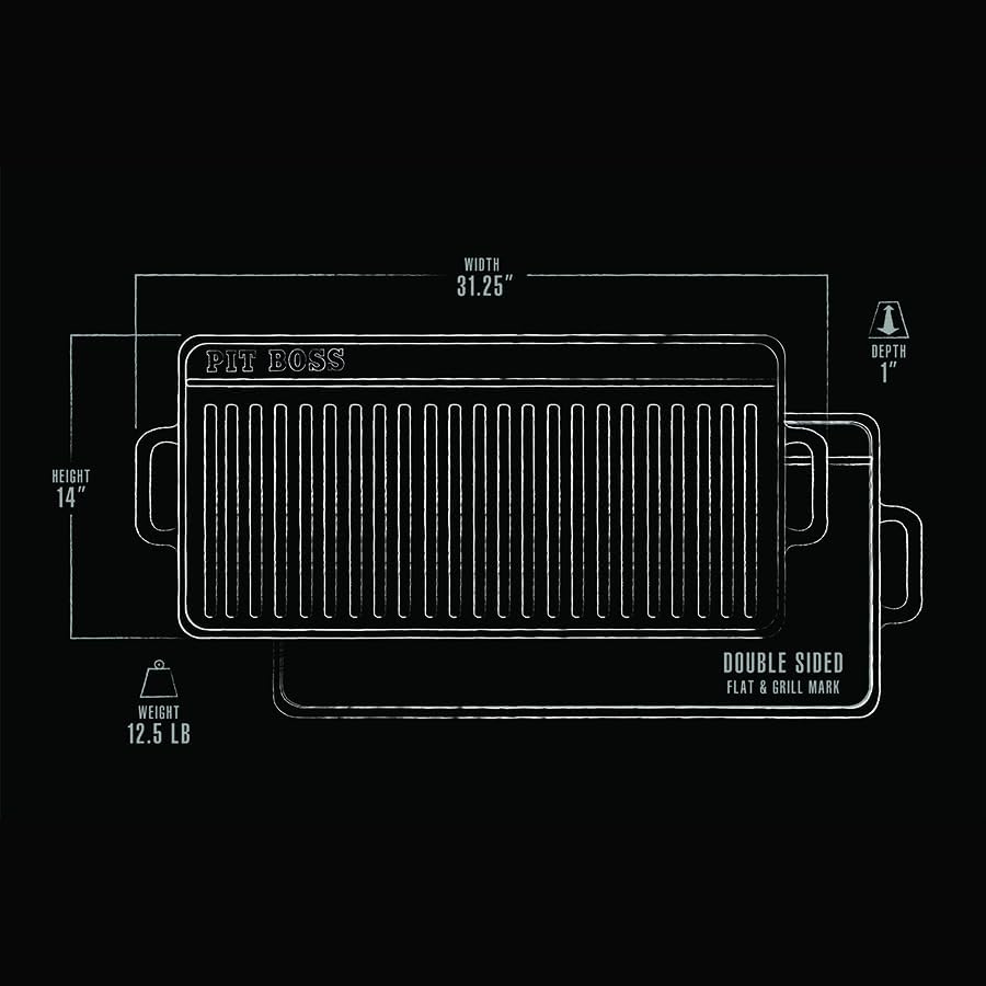 Pit Boss 14”x28” Cast Iron Griddle - Image 4