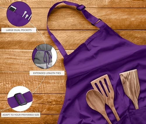 Utopia Kitchen Bib Aprons 10 Pack Adjustable - Image 4