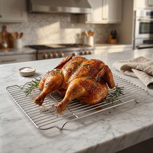 Homikit 16.6 x 11.5’’ Large Cooling Rack, 2 Pack Stainless Steel Wire Rack - Image 7