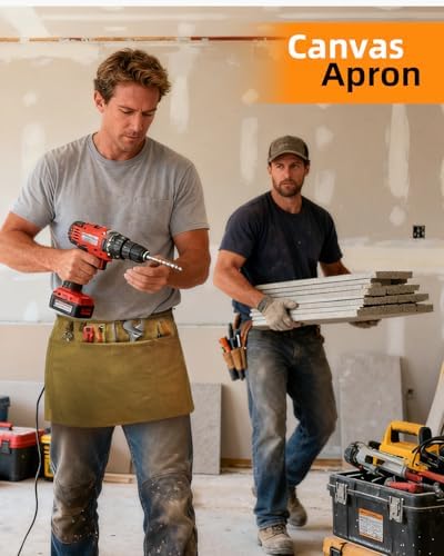 Canvas Work Waist Apron with 3 Pocket - Image 2