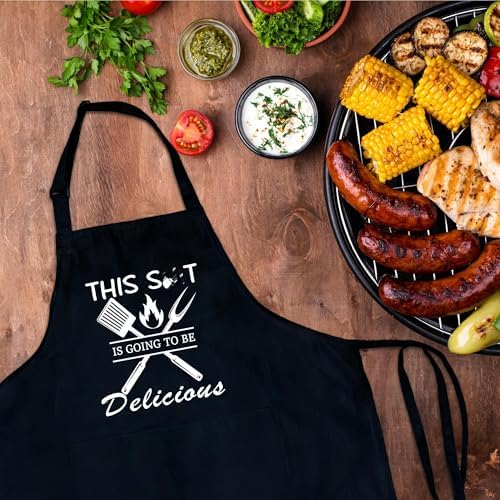 Funny Aprons For Men, Father's Fathers Day Kitchen Gifts For Dad Father Daddy - Image 4