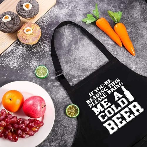 Rosoz Funny BBQ Black Chef Aprons - Image 2