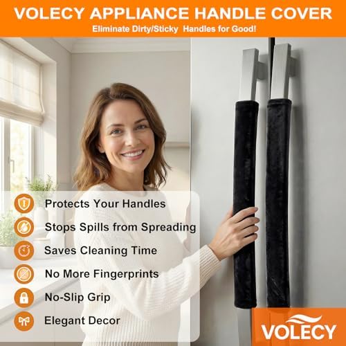 Volecy Refrigerator Handle Covers, Washable Velvet Appliance Door Handle Covers - Image 7