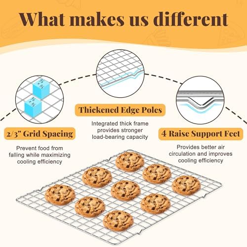 2 PCS Grid Wire Baking Cooling Racks - Image 3