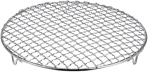 HARFINGTON Round Cooking Rack 9.7-inch 201 Stainless Steel Cross Wire Barbecue by HARFINGTON