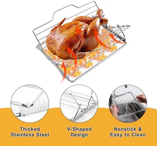 Roasting Rack with Lift, 2 Pack - Image 4