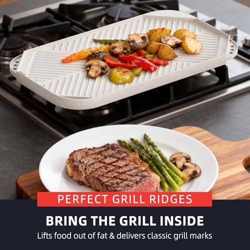 Caannasweis nonstick grill pan for stove top Reversible Griddle 19.5" x 11" - Image 6