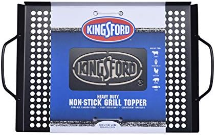 Kingsford Non-Stick Grill Topper Pan, Heavy Duty Carbon Steel BBQ Grilling Tray - Image 2