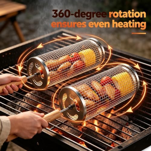 Rolling Grill Basket - Image 3