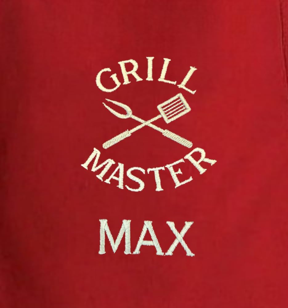 Personalized BBQ Apron with Name – Custom Embroidered Grill Apron - Image 4