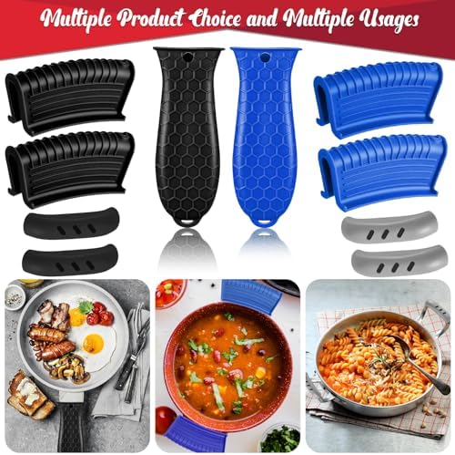 10Pcs Cast Iron Handle Cover, Silicone Pot Holders - Image 6