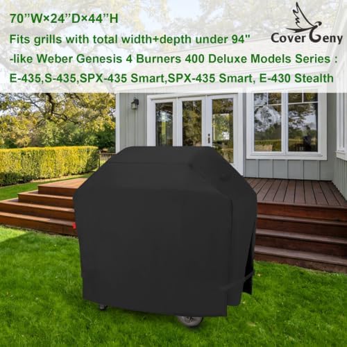 Outdoor BBQ Grill Cover for Weber Genesis 4 Burners 400 Series : E-415 - Image 2