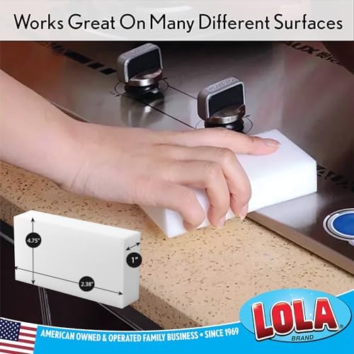 LOLA Rubaway Eraser Pad, Melamine Sponge, 2 Pack, Comparable to Popular Brand - Image 3