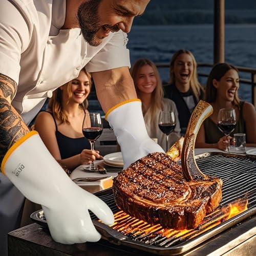 DEYAN Silicone BBQ Grill Gloves, Heat Resistant Oven Mitts - Image 5