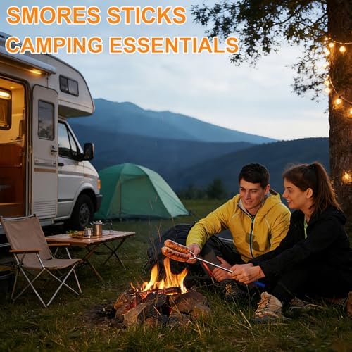 Marshmallow Roasting Sticks for Fire Pit, Smores Sticks, Hot Dog Sticks for - Image 4