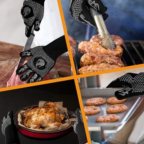 BBQ Gloves 1472F Heat Resistant Non-Slip Silicone 13.5in - Image 5