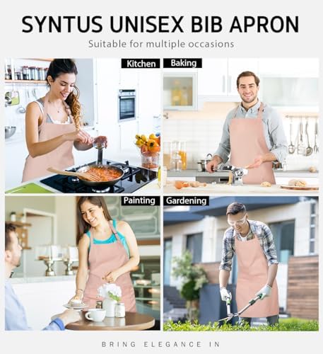 Syntus Apron for Men Women, Adjustable Cooking Kitchen Apron - Image 5