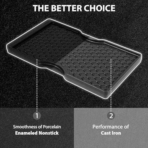 Utheer 7637 Spirit 200 Reversible Griddle, Raised-Side Ceramic - Image 2