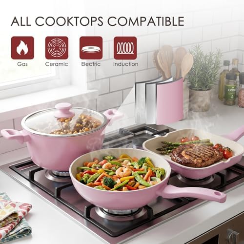 Kikcoin 31 Piece Pots and Pans Set Non Stick Kitchen Cookware Sets - Image 4