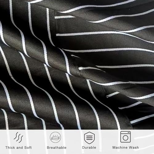 DILLMAN Kitchen Cooking Adjustable Aprons Men Women Bib Chef Stripes - Image 5