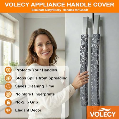 Volecy Refrigerator Handle Covers, Washable Velvet Appliance Door Handle Covers - Image 7