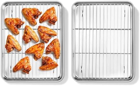 Homikit 12x10 Inch Stainless Steel Quarter Sheet Pan by Homikit