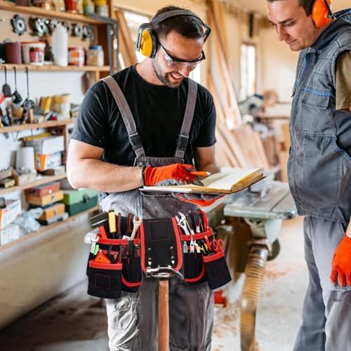 Tool Belt with 27 Pockets and 3 Magnetic Zones, Freely-Combinable Toolbelt - Image 2