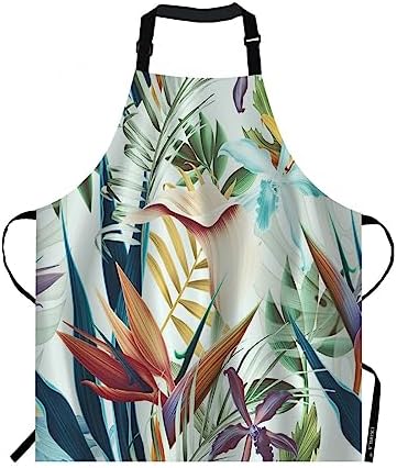 EKOBLA Tropical Flower Leaves Aprons Decorative Summer Leaf Nature Plant Hawaii by EKOBLA