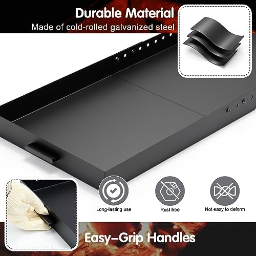 Air Jade Expandable Fireplace Tray, Galvanized Steel Fireplace Ash Pan - Image 4
