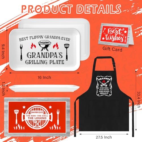 Gifts for Grandpa Fathers Day, Grandpa Birthday Gifts Personalized Grilling - Image 2