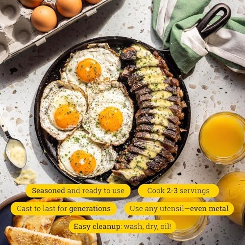 Lodge Round Seasoned Cast Iron Griddle, 10.5 Inches - Image 5