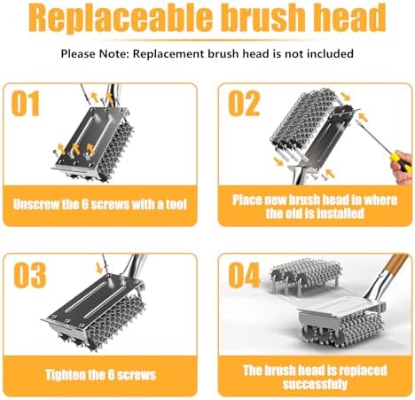 HOUSE AGAIN Grill Brush and Scraper Bristle Free - Image 6