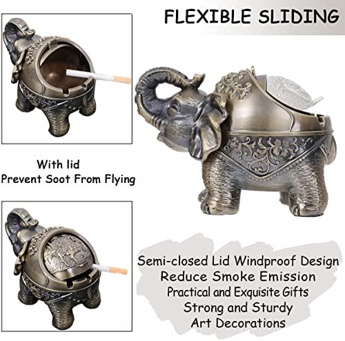 Elephant Outdoor Ashtray Metal Ashtray - Image 3